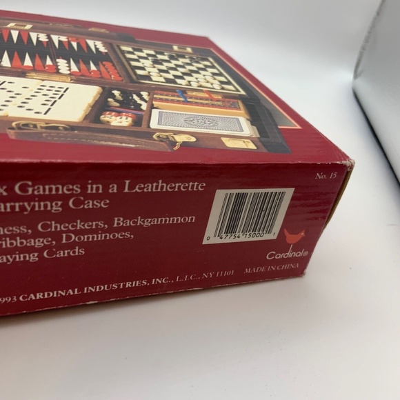 Vintage Sealed Cardinal Game Attaché Six-In-One Small Travel Games - Picture 7 of 14